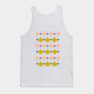 positive attitude happiness happy smiles happy faces floral flowers colorful summer Tank Top